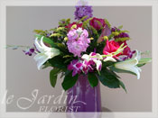 Purple Rain Flower Arrangement