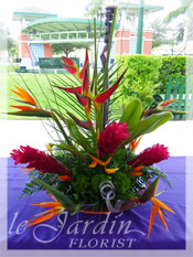 Tropical Paradise Arrangement :: a le Jardin Signature Floral Arrangement